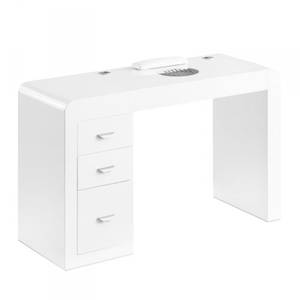  132081 Beépített Porelszívós Fehér manikűrös asztal