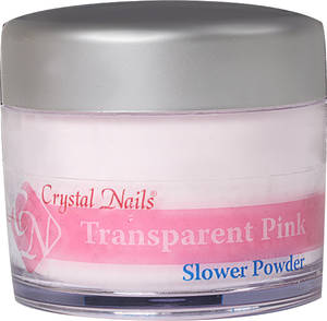 Crystal Nails Slower Powder Transparent Pink 100g Építő Porcelánpor