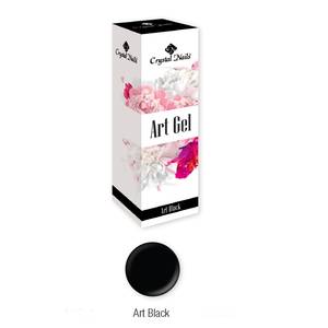Crystal Nails Art Gel - Art Black 5ml Festőzselé 0