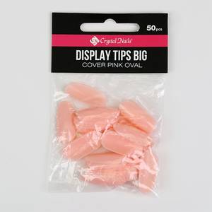 Crystal Nails Display Tips Big - Cover Pink Oval  