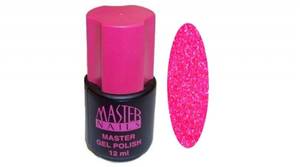 Master Nails 12 ml Gel Polish: 176 - Csillámos Neon Pink gél lakk