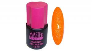 Master Nails 12 ml Gel Polish: 178 - Csillámos Neon Mandarin gél lakk
