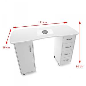 115632 Műkörmös Asztal Fiókos Fehér manikűrös asztal 4