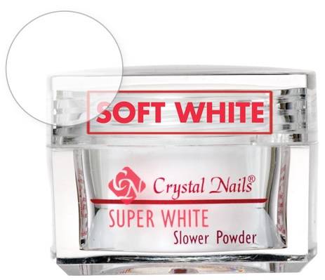 Crystal Nails Slower Powder Soft White 17g Építő Porcelánpor 0