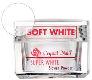 Crystal Nails Slower Powder Soft White 17g Építő Porcelánpor