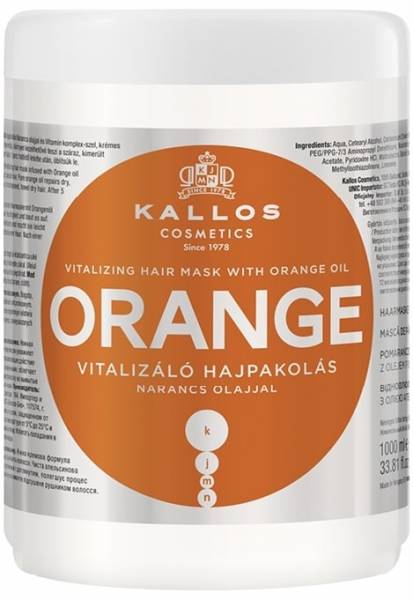 Kallos KJMN Narancs Vitalizáló Hajpakolás 1000ml 0