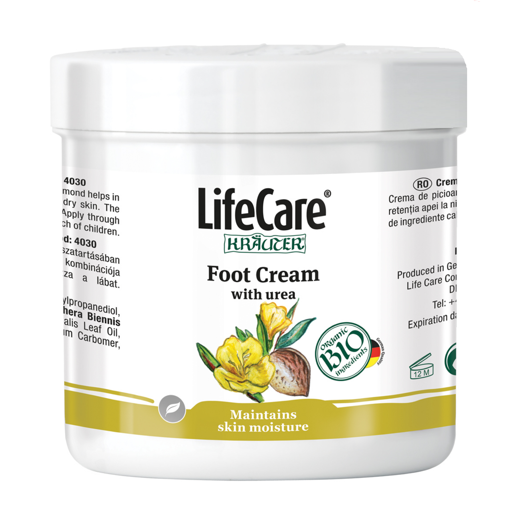 Life Care Kräuter® Lábkrém karbamiddal és BIO növényekkel 250ml 0