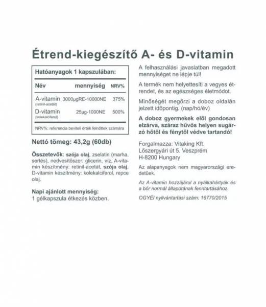 Vitaking A+D Vitamin 10000/1000NE 60db 1