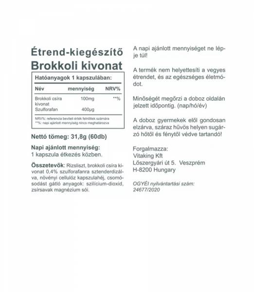 Vitaking Brokkoli Kivonat 400mcg 60db 2