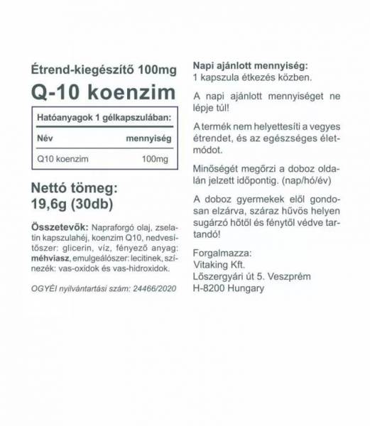 Vitaking Q-10 Koenzim 100mg 30db 1