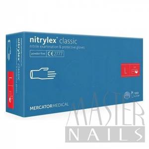 Master Nails Nitrylex Classic Kék L-es Méret 100db kesztyű