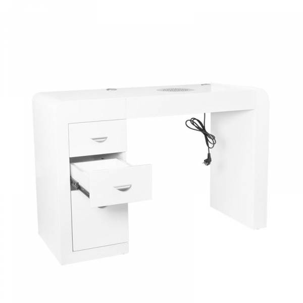 132081 Beépített Porelszívós Fehér manikűrös asztal 1