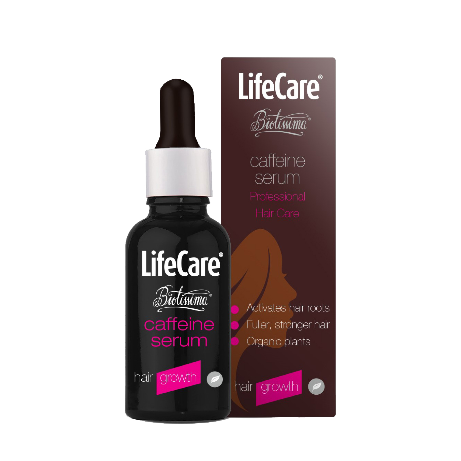 Life Care Szérum a haj növekedésének serkentésére, koffeinnel és BIO növényekkel 30 ml 0