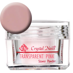 Crystal Nails Slower Powder Transparent Pink 28g Építő Porcelánpor