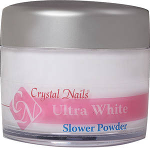 Crystal Nails Slower Powder Ultra White 100g Építő Porcelánpor