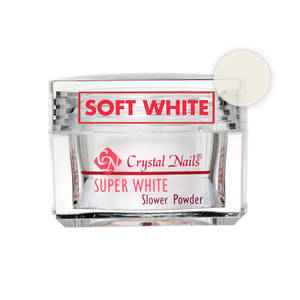 Crystal Nails Slower Powder Soft White 28g Építő Porcelánpor