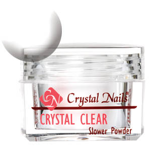 Crystal Nails Slower Powder Crystal Clear 28g Építő Porcelánpor