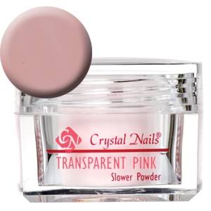 Crystal Nails Slower Powder Transparent Pink 17g Építő Porcelánpor