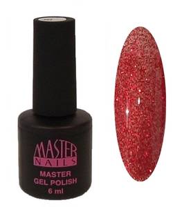 Master Nails MN 6ml Gel Polish: 146 - Piros Glitter gél lakk