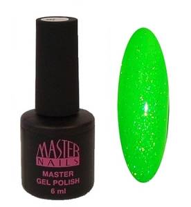 Master Nails MN 6ml Gel Polish: 174 - Csillámos Neon Zöld gél lakk